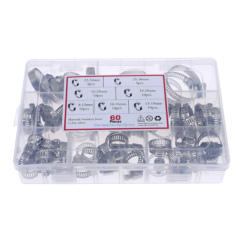 Hose Clamp Assorted - Zestaw 60 szt. zacisków do przewodów