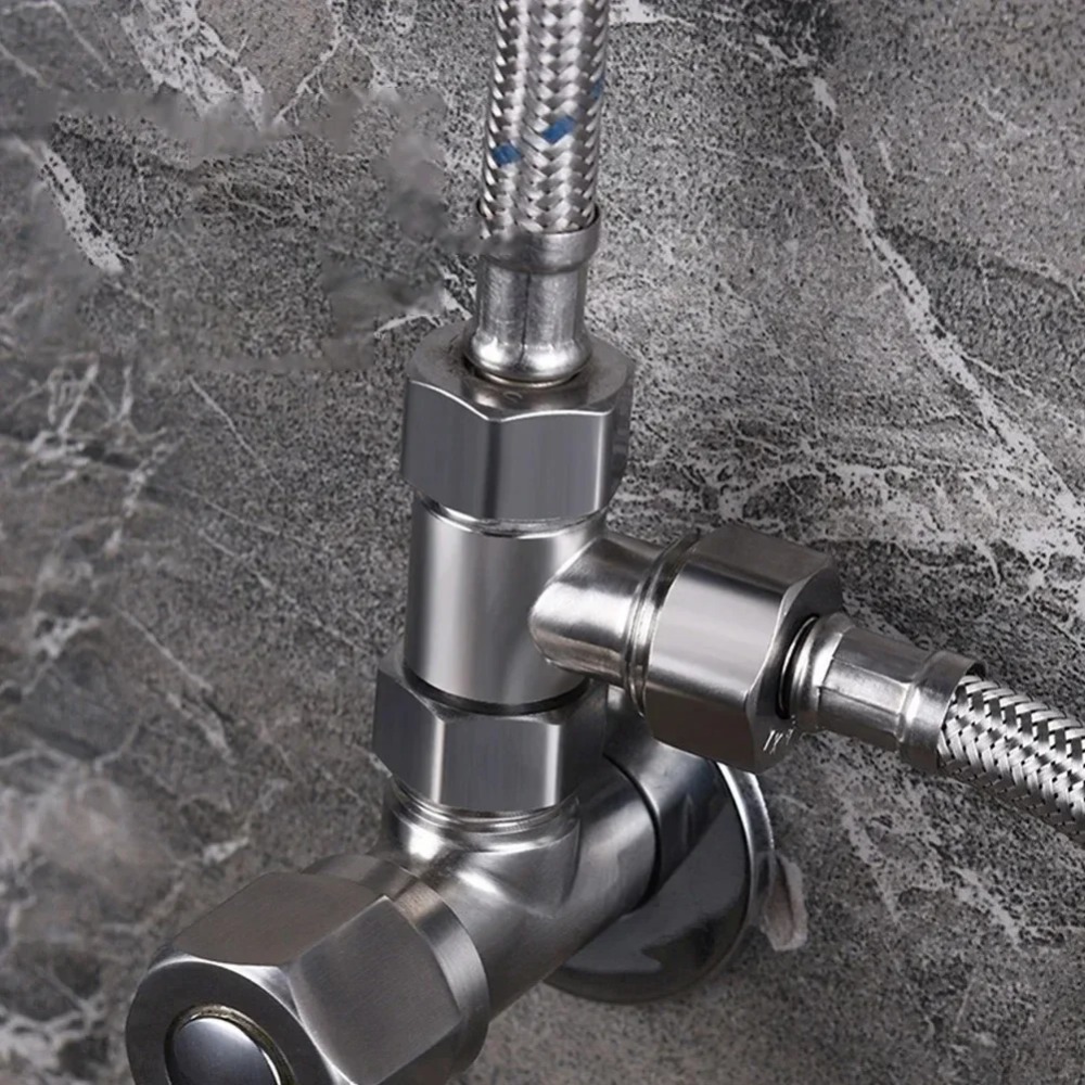 Toilet Flush Valve - Złączka trójnikowa G1/2 ze stali nierdzewnej,