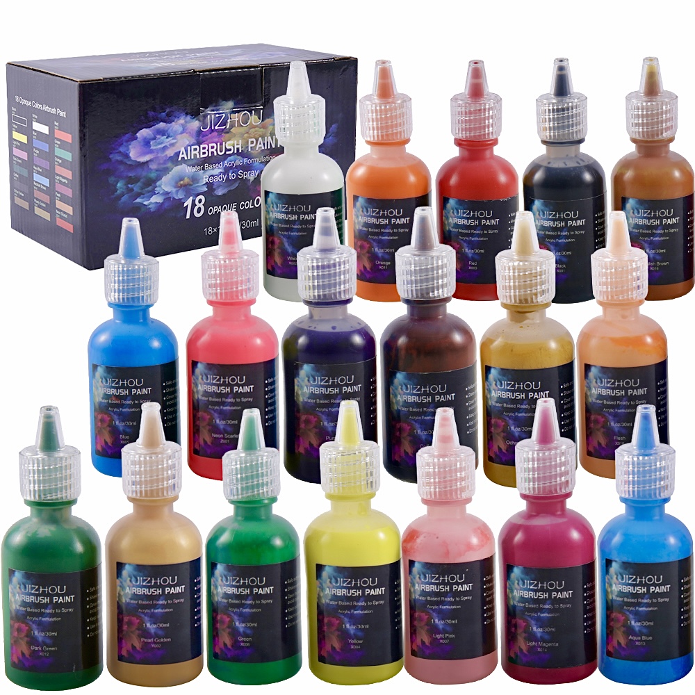 Spray Paint Primer - Zestaw farb do aerografu JIZHOU, 18