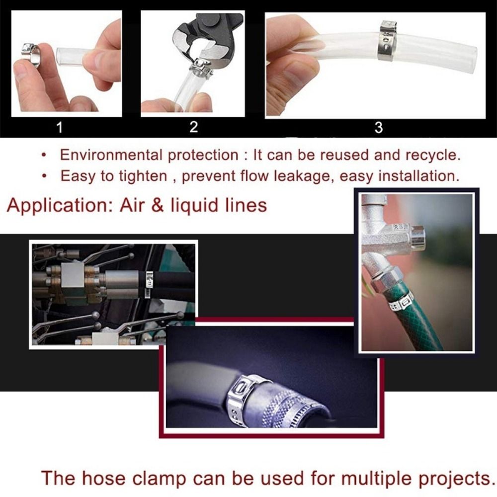 10 szt. 5,3-31 mm Zacisk do wę – Hose Clamp Assorted recenzja i cena