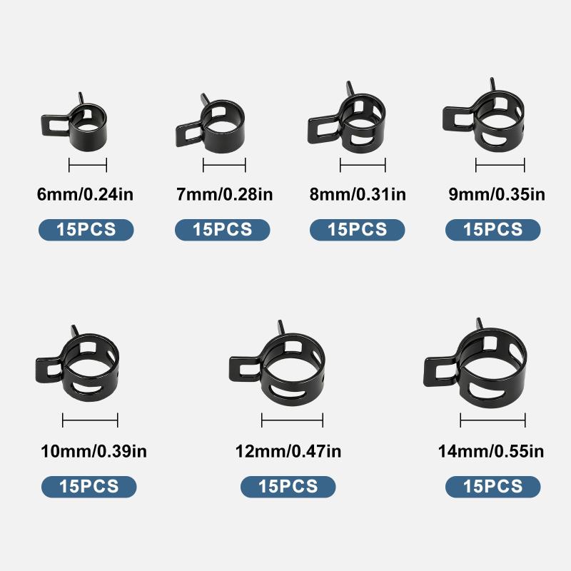 Zestaw 105 szt. opasek sprężyn – Hose Clamp Assorted recenzja i cena