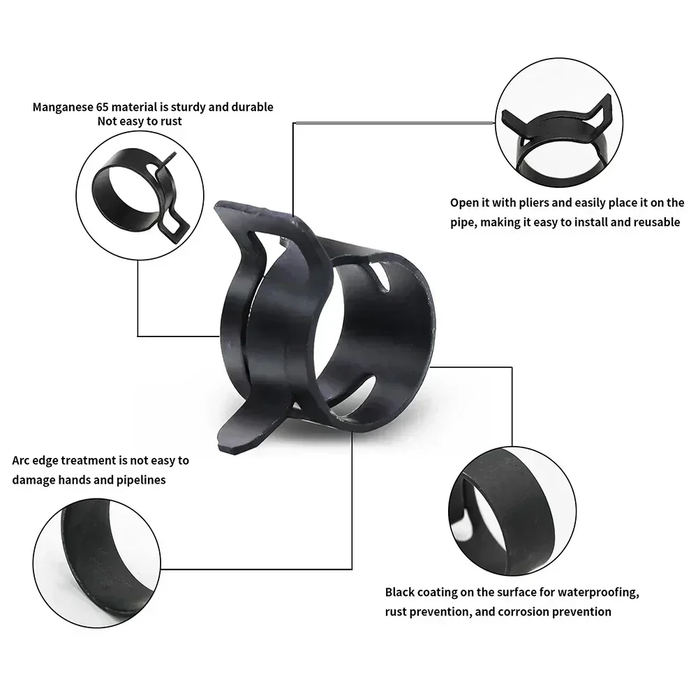 140szt 6-22mm Czarny Q673B Spr – Hose Clamp Assorted recenzja i cena